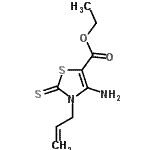 结构式 CAS# 111698-89-6, 乙基3-烯丙基-4-氨基-2-硫代-2,3-二氢-1,3-噻唑-5-羧酸酯