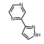 structure of CAS# 111781-54-5, 2-(1H-Pyrazol-3-Yl)Pyrazine;(pyrazol-3-yl)pyrazine;2-(1H-Pyrazol-3-yl)pyrazine;2-pyrazol-3-ylpyrazine