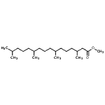structure of CAS# 1118-77-0, Methyl 3,7,11,15-Tetramethylhexadecanoate;[1118-77-0];3,7,11,15-Tetramethylhexadecanoic acid methyl ester;3,7,11,15-TETRAMETHYLHEXADECANOICACIDMETHYLESTER