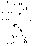 结构式 CAS# 111943-85-2, 5-羟基-4-苯基-1,2-恶唑-3(2H)-酮水合物(2:1)