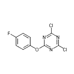 结构式 CAS# 112748-46-6, 2,4-二氯-6-(4-氟苯氧基)-1,3,5-三嗪