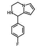 结构式 CAS# 112767-38-1, 1-(4-氟苯基)-1,2,3,4-四氢吡咯并[1,2-a]吡嗪