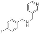 structure of CAS# 113248-64-9, (4-Fluorobenzyl)Pyridin-3-Ylmethylamine;(4-Fluorophenyl)Methyl-(3-Pyridylmethyl)Ammonium;(4-Fluorobenzyl)-(3-Pyridylmethyl)Ammonium;Zinc00266922