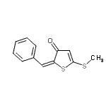 结构式 CAS# 113544-20-0, (2E)-2-亚苄基-5-(甲硫基)-3(2H)-噻吩酮