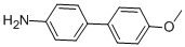 structure of CAS# 1137-77-5, 4'-Methoxy-[1,1'-Biphenyl]-4-Amine;4'-Methoxy-[1,1'-Biphenyl]-4-Amine, 4-(4-Methoxyphenyl)Aniline, 4-(4-Aminophenyl)Anisole;4'-METHOXY[1,1'-BIPHENYL]-4-AMINE HYDROCHLORIDE;(4'-Methoxybiphenyl-4-Yl)Amine(SALTDATA: Hcl)