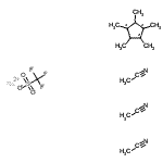 structure of CAS# 113860-02-9, Acetonitrile, 1,2,3,4,5-Pentamethylcyclopentane, Ruthenium(+2) Cation, Trifluoromethanesulfonate