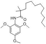 结构式 CAS# 114289-47-3, 2,2-二甲基-N-(2,4,6-三甲氧基苯基)十二碳酰胺