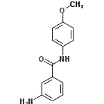 结构式 CAS# 115175-19-4, 3-氨基-N-(4-甲氧基苯基)苯甲酰胺