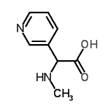 结构式 CAS# 115200-98-1, (甲基氨基)(3-吡啶基)乙酸