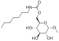 结构式 CAS# 115457-83-5, 6-O-(N-庚基氨基甲酰)甲基葡糖苷
