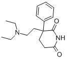 structure of CAS# 1156-05-4, 3-[2-(Diethylamino)Ethyl]- 3-Phenyl-2,6-Piperidinedione;3-(2-Diethylaminoethyl)-3-Phenyl-Piperidine-2,6-Dione Hydrochloride;3-(2-Diethylaminoethyl)-3-Phenyl-Piperidine-2,6-Quinone Hydrochloride;Chlorhydrate De Alpha-Phenyl-Alpha-(Beta'-Diethylaminoethyl)Glutarimide [French]