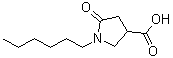structure of CAS# 116167-27-2, 1-Hexyl-5-Oxo-3-Pyrrolidinecarboxylic Acid;1-HEXYL-4-CARBOXY-2-PYRROLIDONE;1-hexyl-5-oxo-3-pyrrolidinecarboxylic acid;1-Hexyl-5-oxopyrrolidine-3-carboxylic acid