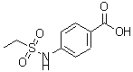 结构式 CAS# 116855-56-2, 4-[(乙基磺酰基)氨基]苯甲酸