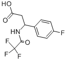 structure of CAS# 117291-16-4, 3-(4-Fluorophenyl)-3-[(2,2,2-Trifluoroacetyl)Amino]Propanoic Acid;(3S)-3-(4-Fluorophenyl)-3-[(2,2,2-Trifluoro-1-Oxoethyl)Amino]Propanoate;(3S)-3-(4-Fluorophenyl)-3-[(2,2,2-Trifluoroacetyl)Amino]Propionate;(3S)-3-(4-Fluorophenyl)-3-(2,2,2-Trifluoroethanoylamino)Propanoate
