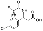 结构式 CAS# 117291-25-5, 3-(4-氯苯基)-3-[(2,2,2-三氟乙酰基)氨基]丙酸