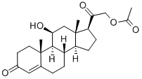 structure of CAS# 1173-26-8, (11beta)-21-(Acetyloxy)-11-Hydroxy-Pregn-4-Ene-3,20-Dione;[2-[(8S,9S,10R,11S,13S,14S,17S)-11-Hydroxy-10,13-Dimethyl-3-Oxo-1,2,6,7,8,9,11,12,14,15,16,17-Dodecahydrocyclopenta[A]Phenanthren-17-Yl]-2-Oxo-Ethyl] Acetate;Acetic Acid [2-[(8S,9S,10R,11S,13S,14S,17S)-11-Hydroxy-10,13-Dimethyl-3-Oxo-1,2,6,7,8,9,11,12,14,15,16,17-Dodecahydrocyclopenta[A]Phenanthren-17-Yl]-2-Oxoethyl] Ester;Acetic Acid [2-[(8S,9S,10R,11S,13S,14S,17S)-11-Hydroxy-3-Keto-10,13-Dimethyl-1,2,6,7,8,9,11,12,14,15,16,17-Dodecahydrocyclopenta[A]Phenanthren-17-Yl]-2-Keto-Ethyl] Ester