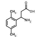结构式 CAS# 117391-55-6, 3-氨基-3-(2,5-二甲基苯基)丙酸