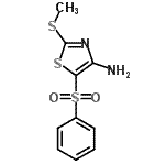 结构式 CAS# 117420-80-1, 2-(甲硫基)-5-(苯磺酰基)-1,3-噻唑-4-胺