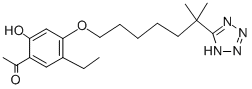 structure of CAS# 117690-79-6, 1-[5-Ethyl-2-Hydroxy-4-[[6-Methyl-6-(2H-Tetrazol-5-Yl)Heptyl]Oxy]Phenyl]-Ethanone;1-[5-Ethyl-2-Hydroxy-4-[6-Methyl-6-(2H-1,2,3,4-Tetrazol-5-Yl)Heptoxy]Phenyl]Ethanone;Ly-255283;Ncgc00092338-01