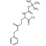 结构式 CAS# 117997-81-6, 5-(苄氧基)-2-({[(2-甲基-2-丙基)氧基]羰基}氨基)-5-氧代戊酸