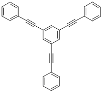structure of CAS# 118688-56-5, 1,3,5-Tris(2-Phenylethynyl)-Benzene;1,3,5-Tris(Phenylethynyl)Benzene;D1046