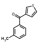 structure of CAS# 118993-70-7, (3-Methylphenyl)(3-Thienyl)Methanone;3-(3-methylbenzoyl)thiophene