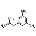 结构式 CAS# 119612-48-5, 1,3-二甲基-5-(2-甲基-2-丙烯-1-基)苯