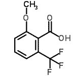结构式 CAS# 119692-41-0, 2-甲氧基-6-(三氟甲基)苯甲酸