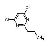 structure of CAS# 1197-28-0, 4,6-Dichloro-2-Propylpyrimidine;4,6-Dichloro-2-(n-propyl)pyrimidine;4,6-Dichloro-2-propylpyrimidine
