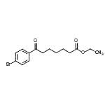 结构式 CAS# 122115-53-1, 乙基7-(4-溴苯基)-7-氧代庚酸酯