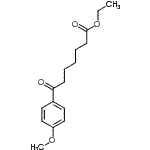 结构式 CAS# 122115-54-2, 乙基7-(4-甲氧基苯基)-7-氧代庚酸酯