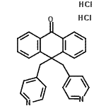 structure of CAS# 122955-42-4, 10,10-Bis(4-Pyridinylmethyl)-9(10H)-Anthracenone Dihydrochloride;