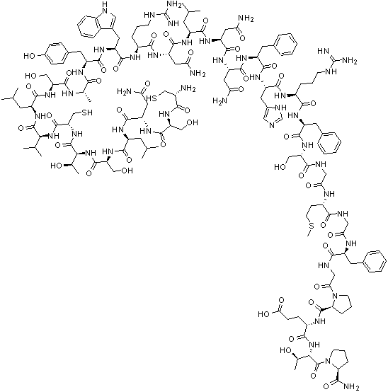 structure of CAS# 12321-44-7, Calcitonin (Swine);Calcitonin, Porcine, For Bioassay;Calcitonin,Porcine;Calcitonine De Porc