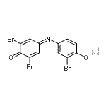 structure of CAS# 123520-73-0, Sodium 2-Bromo-4-[(3,5-Dibromo-4-Oxo-2,5-Cyclohexadien-1-Ylidene)Amino]Phenolate;2,3',6-Tribromoindophenol Sodium Salt;2,3',6-Tribromo-indophenol Sodium Salt