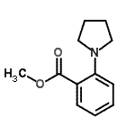 结构式 CAS# 124005-05-6, 甲基2-(1-吡咯烷基)苯甲酸酯