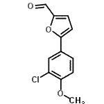 结构式 CAS# 124014-00-2, 5-(3-氯-4-甲氧基苯基)-2-糠醛