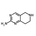 structure of CAS# 124458-31-7, 5,6,7,8-Tetrahydropyrido[4,3-d]Pyrimidin-2-Amine;
