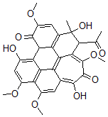 CAS#: 124709-39-3， 1-Acetyl-2,3-Dihydro-2,6,11-Trihydroxy-4,8,9,13-Tetramethoxy-2-Methyl-1H-Cyclohepta(ghi)Perylene-5,12-Dione Stereoisomer