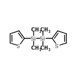 结构式 CAS# 124733-24-0, 1,1,2,2-四甲基-1,2-二(2-噻吩基)二硅烷