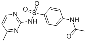 structure of CAS# 127-73-1, N-[4-[[(4-Methyl-2-Pyrimidinyl)Amino]Sulfonyl]Phenyl]-Acetamide;N-[4-[(4-Methyl-2-Pyrimidinyl)Sulfamoyl]Phenyl]Acetamide;N-[4-[(4-Methylpyrimidin-2-Yl)Sulfamoyl]Phenyl]Ethanamide