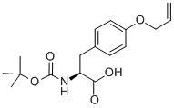 structure of CAS# 127132-38-1, N-[(1,1-Dimethylethoxy)Carbonyl]-O-2-Propen-1-Yl-L-Tyrosine;(S)-3-(4-(Allyloxy)Phenyl)-2-(Tert-Butoxycarbonylamino)Propanoic Acid;N-ALPHA-TERT-BUTYLOXYCARBONYL-O-ALLYL-L-TYROSINE;N-ALPHA-T-BUTYLOXYCARBONYL-O-ALLYL-L-TYROSINE