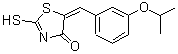 结构式 CAS# 127378-77-2, (5E)-5-(3-异丙氧基亚苄基)-2-硫基-1,3-噻唑-4(5H)-酮