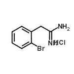 structure of CAS# 127813-37-0, 2-(2-Bromophenyl)Ethanimidamide Hydrochloride (1:1);2-(2-bromophenyl)ethanamidine, chloride;2-(2-Bromophenyl)ethanimidamide hydrochloride;MFCD11100131