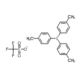 structure of CAS# 127820-38-6, Tris(4-Methylphenyl)Sulfonium Trifluoromethanesulfonate;Tri-p-tolylsulfonium Trifluoromethanesulfonate