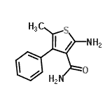 结构式 CAS# 128118-34-3, 2-氨基-5-甲基-4-苯基-3-噻吩甲酰胺