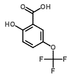 结构式 CAS# 129644-57-1, 2-羟基-5-(三氟甲氧基)苯甲酸