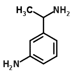 structure of CAS# 129725-48-0, 3-(1-Aminoethyl)Aniline;¦Á-(3-Aminophenyl)ethylamine;1-(3-Aminophenyl)ethylamine;1-(3-Aminophenyl)ethylamine, 3-Amino-α-methylbenzylamine