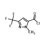 structure of CAS# 129768-24-7, 1-Methyl-3-(Trifluoromethyl)-1H-Pyrazole-5-Carbonyl Chloride;1-methyl-3-(trifluoromethyl)pyrazole-5-carbonyl chloride;2-Methyl-5-trifluoromethyl-2H-pyrazole-3-;2-Methyl-5-trifluoromethyl-2H-pyrazole-3-carbonyl chloride