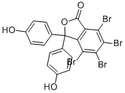 structure of CAS# 13027-28-6, 4,5,6,7-Tetrabromophenolphthalein;4,5,6,7-Tetrabromo-3,3-Bis(4-Hydroxyphenyl)Isobenzofuran-1-One;4,5,6,7-Tetrabromo-3,3-Bis(4-Hydroxyphenyl)-1-Isobenzofuranone;1(3H)-Isobenzofuranone, 4,5,6,7-Tetrabromo-3,3-Bis(4-Hydroxyphenyl)-