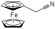 structure of CAS# 1316-91-2, Ferroceneacetonitrile;FERROCENYLACETONITRILE (SEE 1215);FERROCENYLACETONITRILE (SEE 1762);Ferroceneacetonitrile ,98%